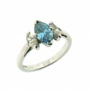 Blue diamond ring