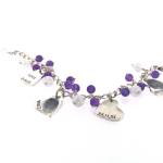 Amethyst and Crystal rock bracelet